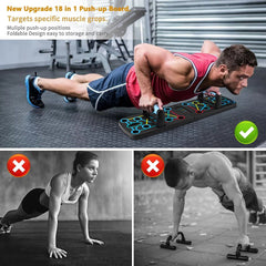 Multifunctional folding push-up training board